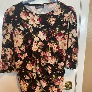 maternity floral shirt